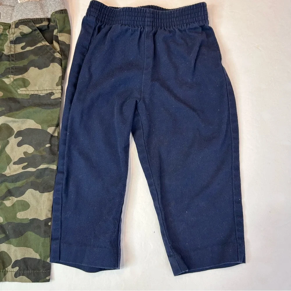 Old Navy Green Camouflage& Blue Van Heusen Kids Joggers pants size 12 /18-24M